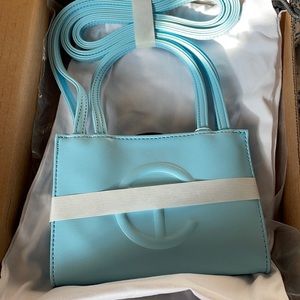 SMALL POOL BLUE TELFAR BAG